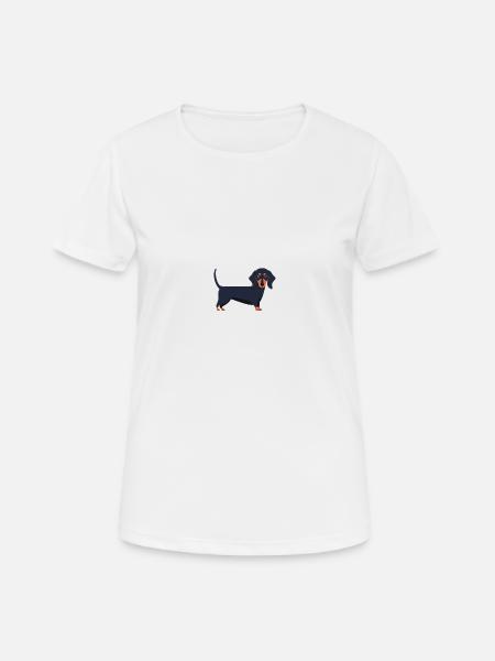 Idée cadeau teckel teckel chien chien chien homme - T-shirt respirant Femme - blanc