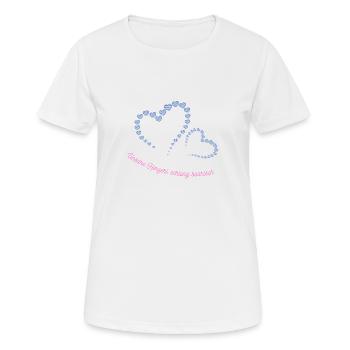 Bayern Herz Duo - Frauen T-Shirt atmungsaktiv - Weiß - Vorne - AI Model Female 172 dark (172cm)