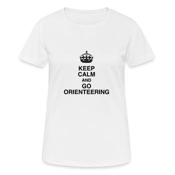 Orienteering / Orienteer / Orientierungslauf - Frauen T-Shirt atmungsaktiv - Weiß - Vorne - AI Model Female 172 dark (172cm)