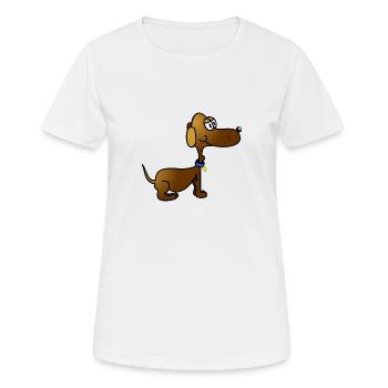teckel - T-shirt respirant Femme - blanc - Devant - AI Model Female 172 dark (172cm)
