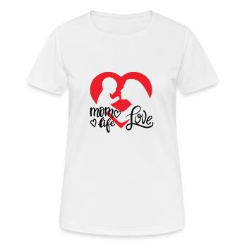 Mom life - Women's Breathable T-Shirt - white - Front - AI Model Female 172 dark (172cm)