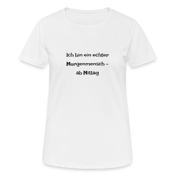 Typisch-Gamer - Frauen T-Shirt atmungsaktiv - Weiß - Vorne - AI Model Female 172 dark (172cm)