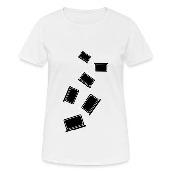 Ordinateur portable Pc Office - T-shirt respirant Femme - blanc - Devant - AI Model Female 172 dark (172cm)