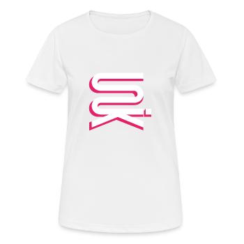 UNIK high vertical whitepink - T-shirt respirant Femme - blanc - Devant - AI Model Female 172 dark (172cm)