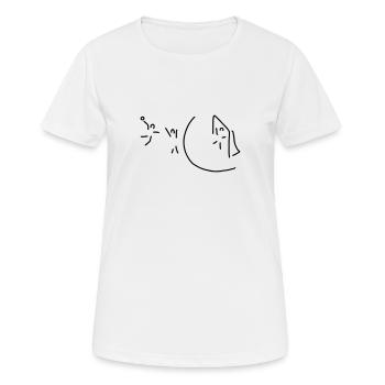 handballer vor tor - Frauen T-Shirt atmungsaktiv - Weiß - Vorne - AI Model Female 172 dark (172cm)