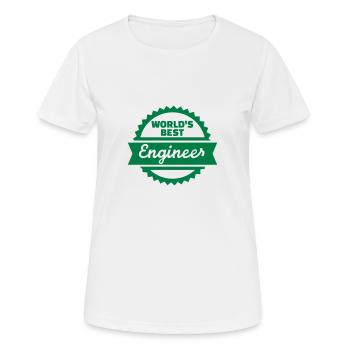 Ingenieur - Frauen T-Shirt atmungsaktiv - Weiß - Vorne - AI Model Female 172 dark (172cm)