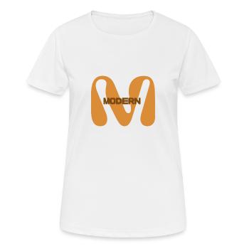 Modern - Frauen T-Shirt atmungsaktiv - Weiß - Vorne - AI Model Female 172 dark (172cm)