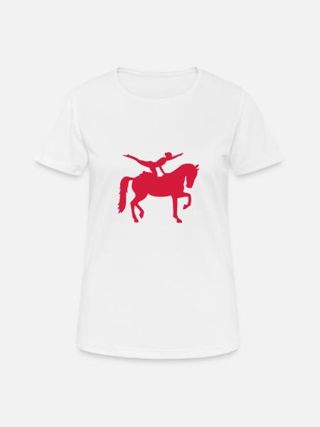 Voltigieren - Frauen T-Shirt atmungsaktiv - Weiß