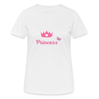 Princesse - T-shirt respirant Femme - blanc - Devant - AI Model Female 172 dark (172cm)