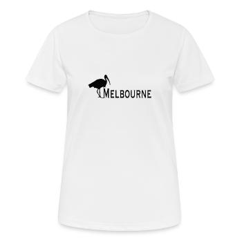 Bin Chicken Melbourne - Frauen T-Shirt atmungsaktiv - Weiß - Vorne - AI Model Female 172 dark (172cm)