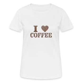 Coffee - Frauen T-Shirt atmungsaktiv - Weiß - Vorne - AI Model Female 172 dark (172cm)