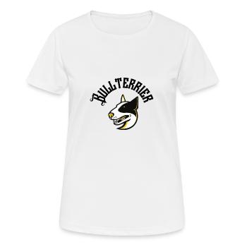 Bullterrier - Frauen T-Shirt atmungsaktiv - Weiß - Vorne - AI Model Female 172 dark (172cm)