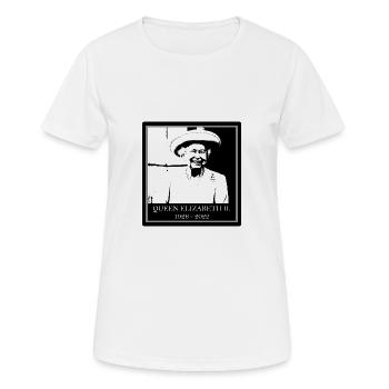 Queen Elizabeth II. Tod 2022 Legende England RIP - Frauen T-Shirt atmungsaktiv - Weiß - Vorne - AI Model Female 172 dark (172cm)