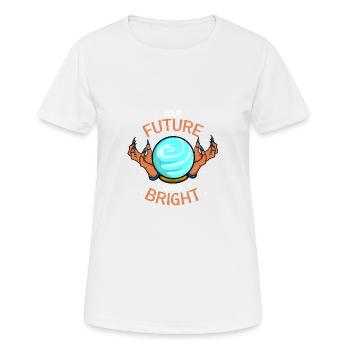 L’avenir s’annonce prometteur Convaincu ou optimiste - T-shirt respirant Femme - blanc - Devant - AI Model Female 172 dark (172cm)