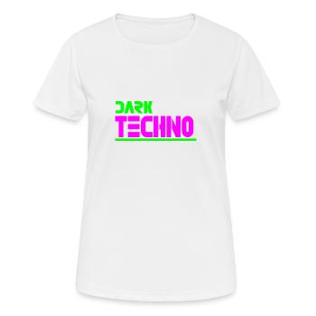 Techno sombre - T-shirt respirant Femme - blanc - Devant - AI Model Female 172 dark (172cm)
