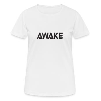 ÉVEILLÉ - T-shirt respirant Femme - blanc - Devant - AI Model Female 172 dark (172cm)