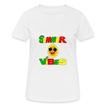 summer vibes unique design - Women's Breathable T-Shirt - white - Front - AI Model Female 172 dark (172cm)