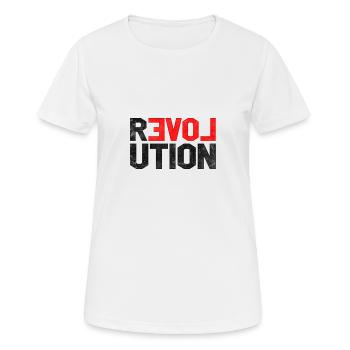 Revolution - Frauen T-Shirt atmungsaktiv - Weiß - Vorne - AI Model Female 172 dark (172cm)