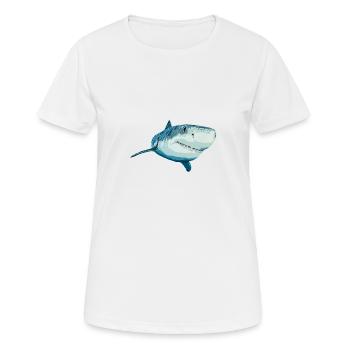 Tigerhai - Frauen T-Shirt atmungsaktiv - Weiß - Vorne - AI Model Female 172 dark (172cm)