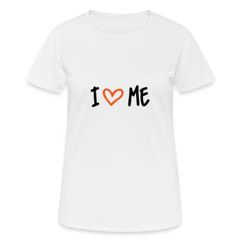 i love me - Frauen T-Shirt atmungsaktiv - Weiß - Vorne - AI Model Female 172 dark (172cm)