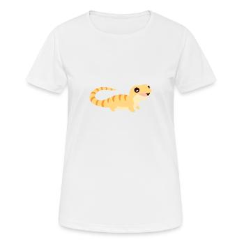 Lézard doux - T-shirt respirant Femme - blanc - Devant - AI Model Female 172 dark (172cm)
