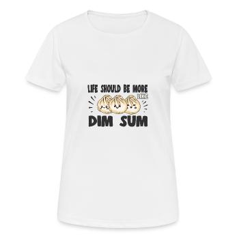 Bao Bun Funny Life Be More Dim Sum Asian - Women's Breathable T-Shirt - white - Front - AI Model Female 172 dark (172cm)
