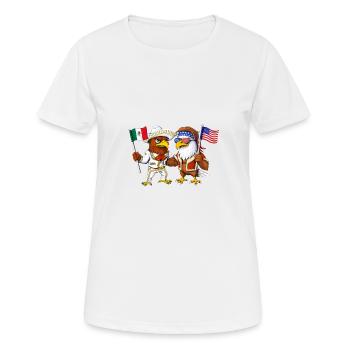 Mexican American Eagles - Women's Breathable T-Shirt - white - Front - AI Model Female 172 dark (172cm)