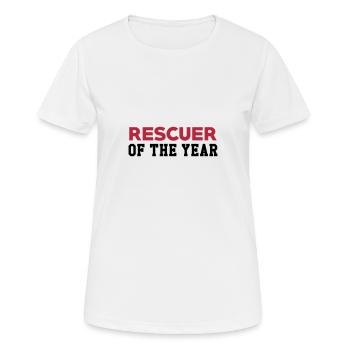 Secourisme / Secouriste / Secours / Secourir - T-shirt respirant Femme - blanc - Devant - AI Model Female 172 dark (172cm)