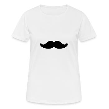 Schnurrbart - Frauen T-Shirt atmungsaktiv - Weiß - Vorne - AI Model Female 172 dark (172cm)