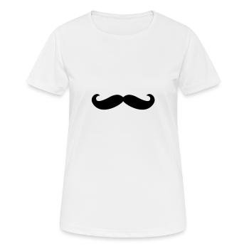Schnurrbart - Frauen T-Shirt atmungsaktiv - Weiß - Vorne - AI Model Female 172 dark (172cm)