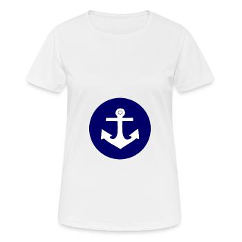 Anchor Northern Germany Sailor Sailor Captain - Women's Breathable T-Shirt - white - Front - AI Model Female 172 dark (172cm)