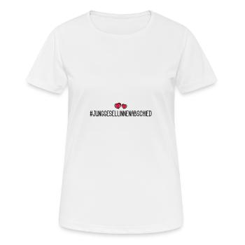 Junggesellinnenabschied Herz - Frauen T-Shirt atmungsaktiv - Weiß - Vorne - AI Model Female 172 dark (172cm)