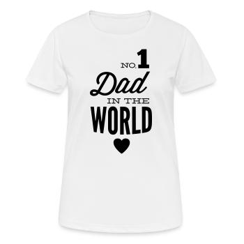 no1 dad of the world - T-shirt respirant Femme - blanc - Devant - AI Model Female 172 dark (172cm)