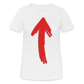 Flèche - T-shirt respirant Femme - blanc - Devant - AI Model Female 172 dark (172cm)