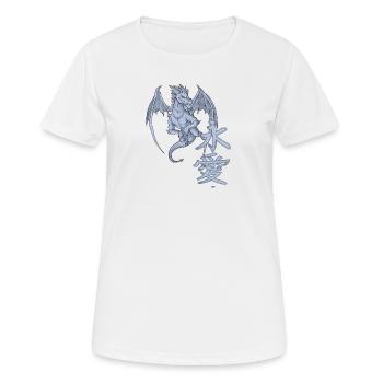 Drache Japanische Schriftzeichen - Frauen T-Shirt atmungsaktiv - Weiß - Vorne - AI Model Female 172 dark (172cm)