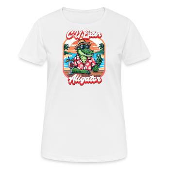 CU Later Aligator - Frauen T-Shirt atmungsaktiv - Weiß - Vorne - AI Model Female 172 dark (172cm)