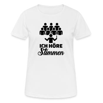 Chor - Frauen T-Shirt atmungsaktiv - Weiß - Vorne - AI Model Female 172 dark (172cm)