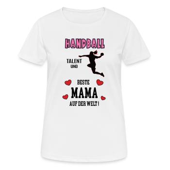 Handball Beste Mama Handballerin Muttertag Mutter - Frauen T-Shirt atmungsaktiv - Weiß - Vorne - AI Model Female 172 dark (172cm)