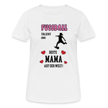 Fussball Beste Mama Muttertag Geburtstag Mutter - Frauen T-Shirt atmungsaktiv - Weiß - Vorne - AI Model Female 172 dark (172cm)