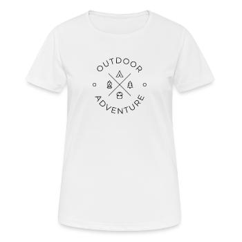Outdoor Adventure - T-shirt respirant Femme - blanc - Devant - AI Model Female 172 dark (172cm)