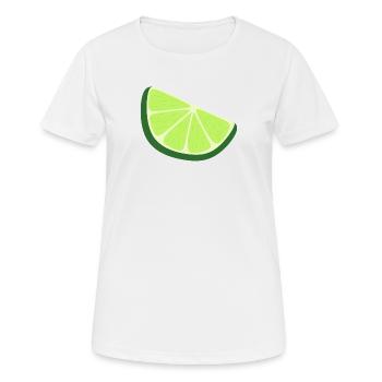 tranche de citron vert - T-shirt respirant Femme - blanc - Devant - AI Model Female 172 dark (172cm)