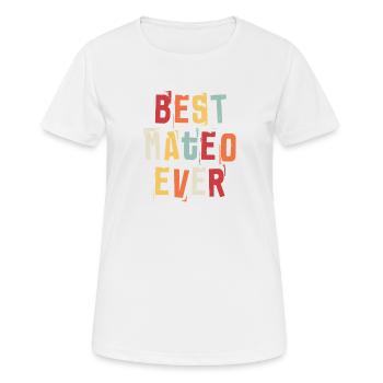 Best Mateo Ever Vorname Retro Text Geschenk - Frauen T-Shirt atmungsaktiv - Weiß - Vorne - AI Model Female 172 dark (172cm)