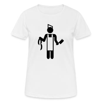 Fleischer - Frauen T-Shirt atmungsaktiv - Weiß - Vorne - AI Model Female 172 dark (172cm)