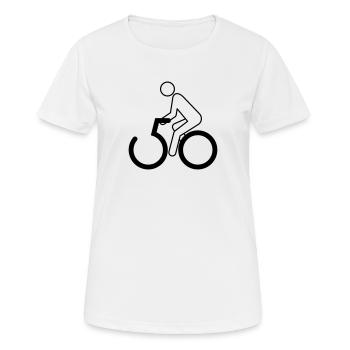 Radelnd durch den 50er - Frauen T-Shirt atmungsaktiv - Weiß - Vorne - AI Model Female 172 dark (172cm)