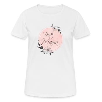 Beste Mama pastell vintage Geschenk Muttertag - Frauen T-Shirt atmungsaktiv - Weiß - Vorne - AI Model Female 172 dark (172cm)