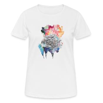Explosion de couleur - T-shirt respirant Femme - blanc - Devant - AI Model Female 172 dark (172cm)