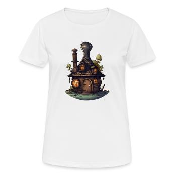Haus aus Hut - Frauen T-Shirt atmungsaktiv - Weiß - Vorne - AI Model Female 172 dark (172cm)