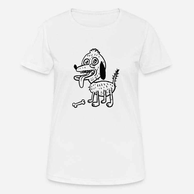Dog with bones - Women's Breathable T-Shirt - white
