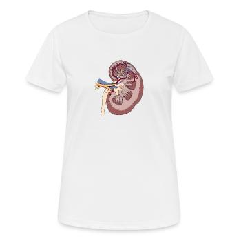 Niere Anatomie - Frauen T-Shirt atmungsaktiv - Weiß - Vorne - AI Model Female 172 dark (172cm)