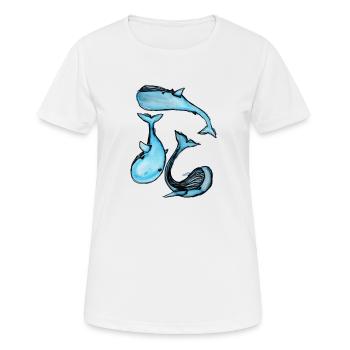 whale - Women's Breathable T-Shirt - white - Front - AI Model Female 172 dark (172cm)